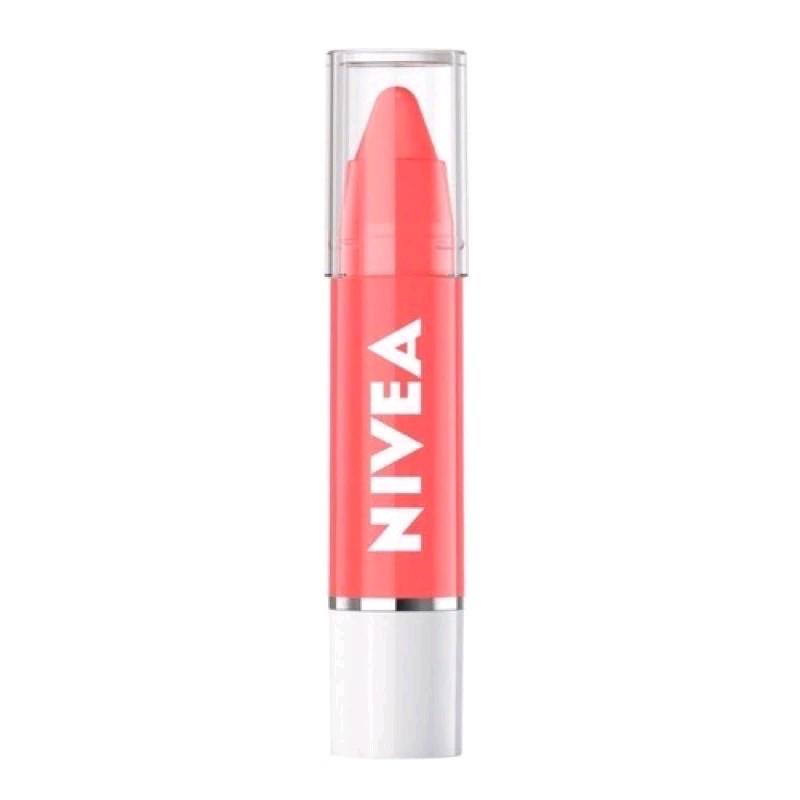 Nivea Lip Crayon Poppy Red ( 3gr ) Lip Stick Pelembab Bibir Sehat Merah Merona Alami 1