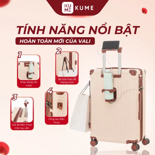 Vali Size 24 Cao Cấp | Aber Titan Frame 2407L | Vali Khoá Kéo Bo Góc Kim Loại, Khóa Số Âm Hiện Đại 1
