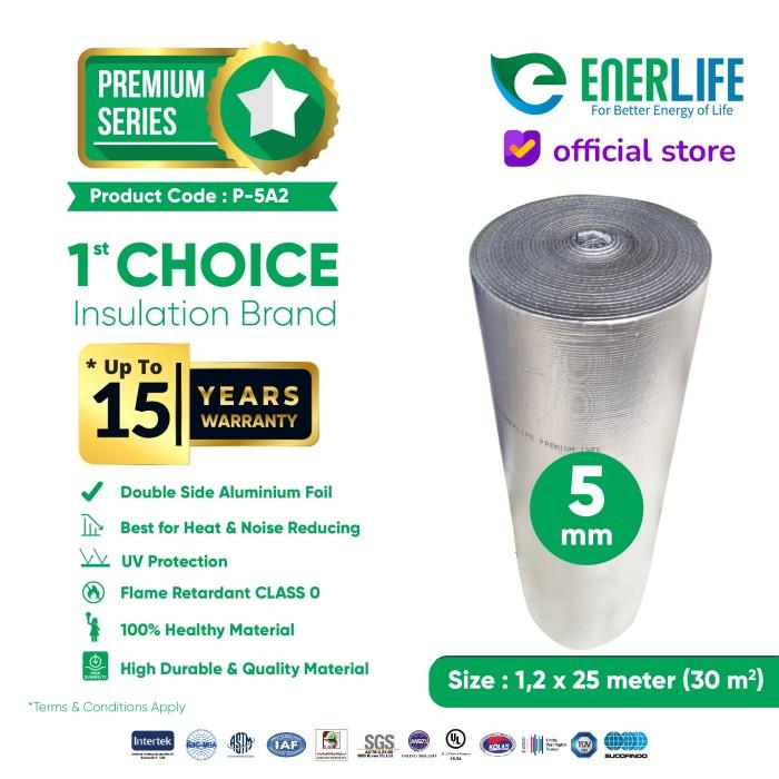 Gambar ENERLIFE PREMIUM Aluminium Foil Atap Foam Busa IXPE 5mm Double dari Enerlife Insulation Kota Administrasi Jakarta Barat Tokopedia