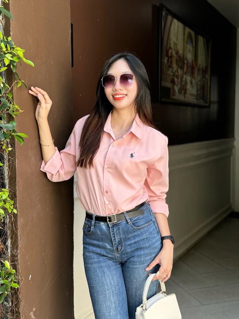 Product Introduction of Áo sơ mi nữ thiết kế kiểu dài tay thêu hình ngựa TOYOUstyle - áo sơ mi form rộng women top 14
