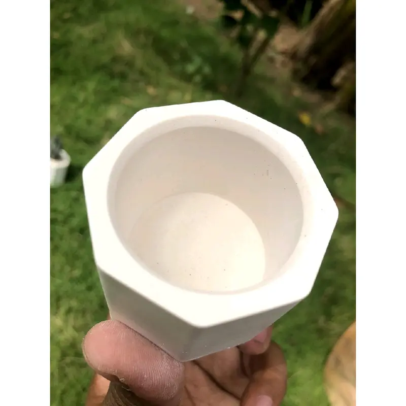 pot mini semen/gypsum octagon kaktus sukulen, lilin, souvenir. 3