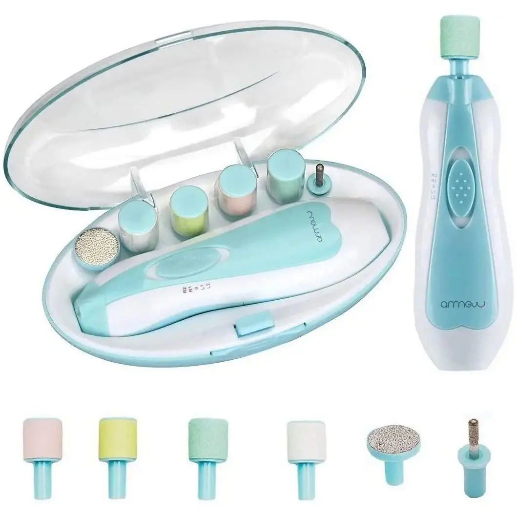 Baby Care Product Electric Nail Clipper Cutter Baby Nail Trimmer Upgraded Design with 6 Grinding Heads Safe for Your Baby Nail