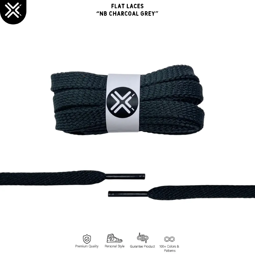 Tali Sepatu NB Charcoal Grey | Premium Shoelaces