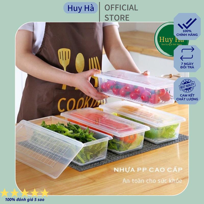 Product Introduction of Bộ hộp đựng thực phẩm lữu trữ thức ăn kèm khay hứng nước tiện lợi 6586 27