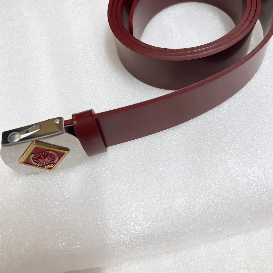 Dây lưng DQ,thắt lưng nam chất liệu nhựa pvc màu sắc nâu đỏ Voi
