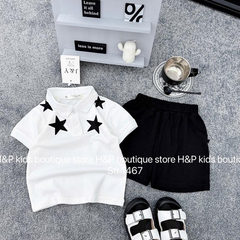 Sét polo cổ bẻ siêu chất cho bé chất cottom tàu mềm mịn mát sang chảnh cho zai yêu 10-28kg Cotton 0