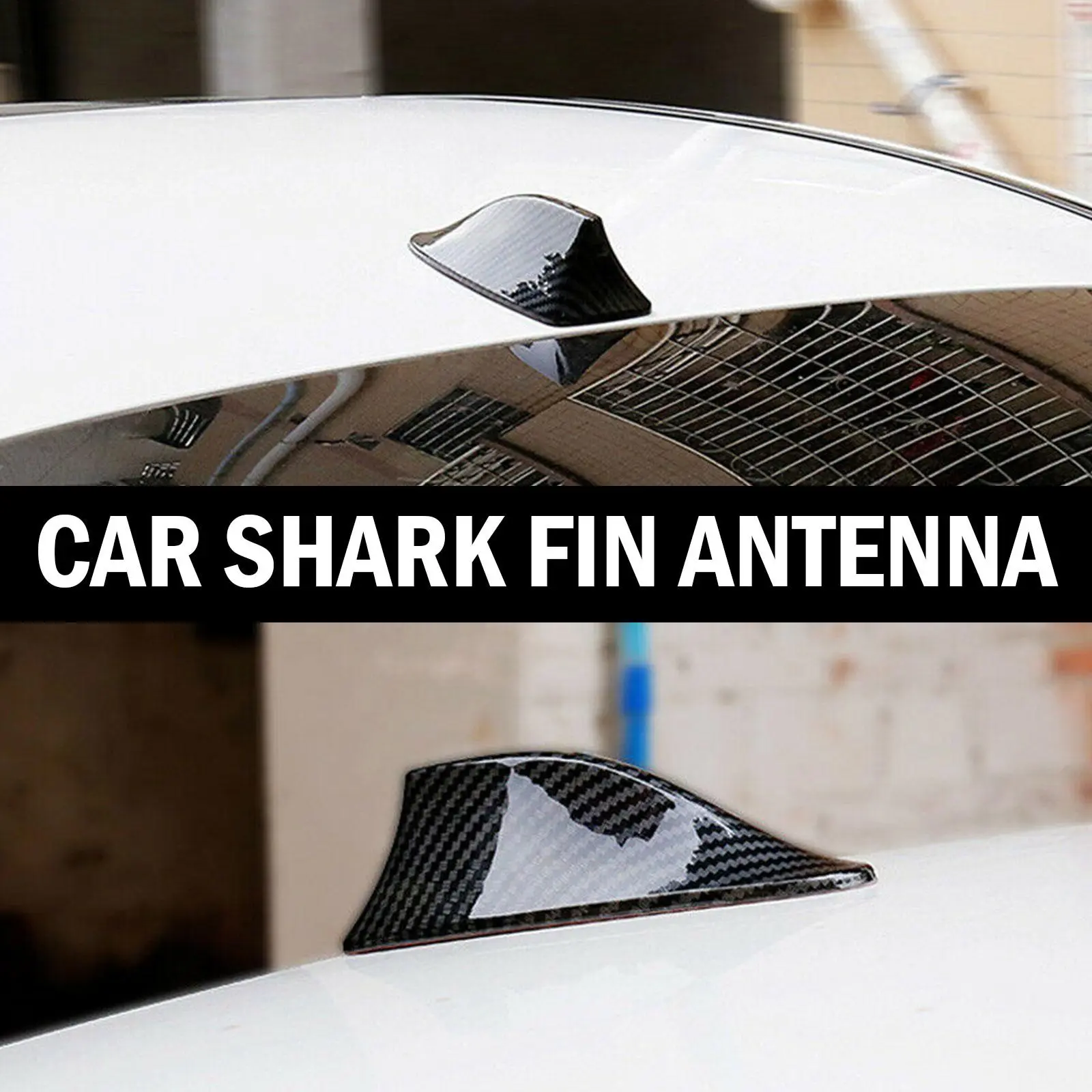 1 Pcs Car Shark Fin Day Shark Fin Antenna Signal Radio Pattern AM Carbon Antenna FM Practical K4A5
