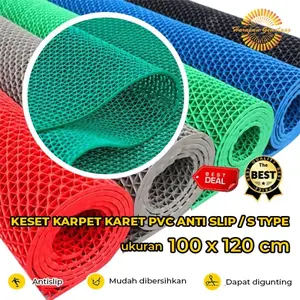 Keset Karpet Karet PVC Anti Slip Kamar Mandi Karpet Masjid 100x120cm (METERAN)