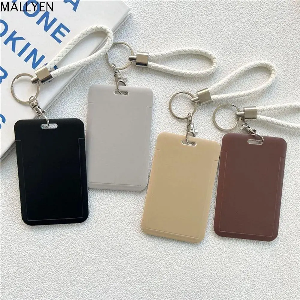 Women Men Office Business Credit Card Keyring Key Chain Bus Card Cover ID Card Protective Badge Holders ID Card Holders