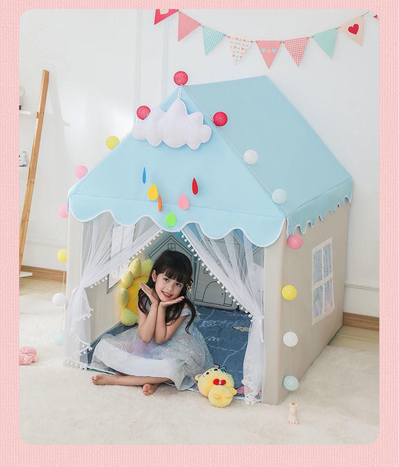 Product Introduction of Children's Tent Indoor Game House Small House Castle Princess House Sleeping Play House Toy Mosquito Net Birthday Gift for Children 18