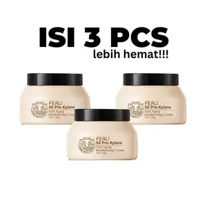 ISI 3 PCS FEALI Moisturizer Cream and Goat Milk Anti-Aging Pelembab Wajah Memperbaiki Skin Barrier 5X Pro-Xylane Aging Ceramide Hitam Mencerahkan Hitam Mencerahkan Hitam Mencerahkan
