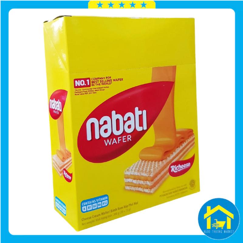 Bánh Nabati, Bánh kem xốp phô mai hộp 300g Ăn Vặt  Thức Ăn Snack Food