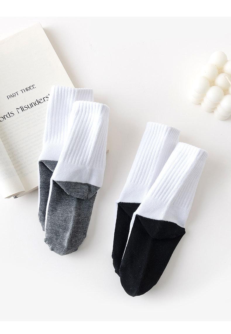 Product Introduction of [5 pair]Pure White Children'S Student Socks. Four Seasons Style. Black, White And Gray Cotton Mid-Calf Socks. Baby Socks. Sports Socks. 3