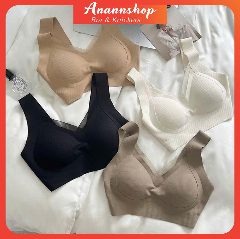 Áo Lót Ngực Su Đúc Không Gọng Mặc Êm Ái Thoáng Mát Co Dãn Chất Su Mát Lạnh Thoải Mái Giúp Đẩy Nâng Ngực Chống Xệ Cho Nữ Màu Da Đen Trắng Nâu 6899 chỉ giặt tay 【 xám xanh lá  
