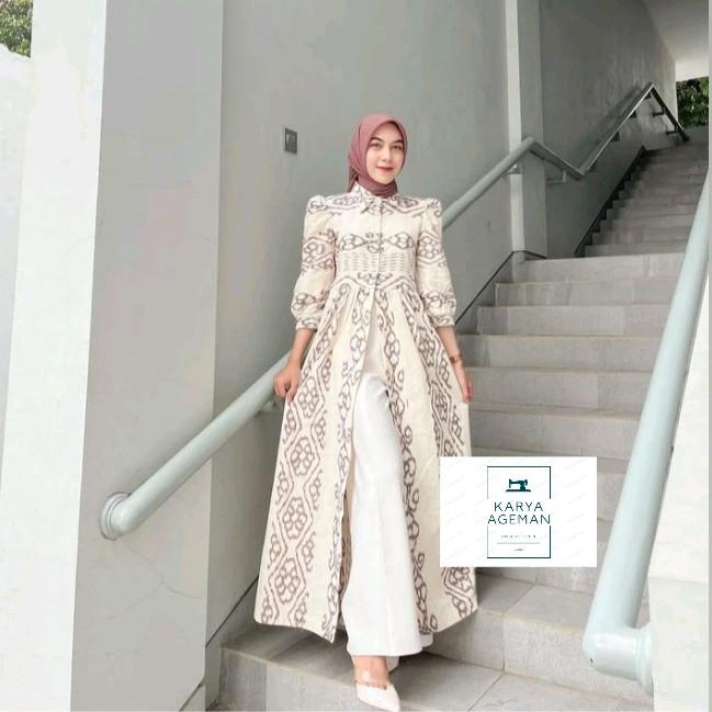 ALYSSA BROKEN WHITE 1 COUPLE / DRESS WANITA / KEMEJA PRIA / BAJU LEBARAN / BAJU KOMDANGAN 0