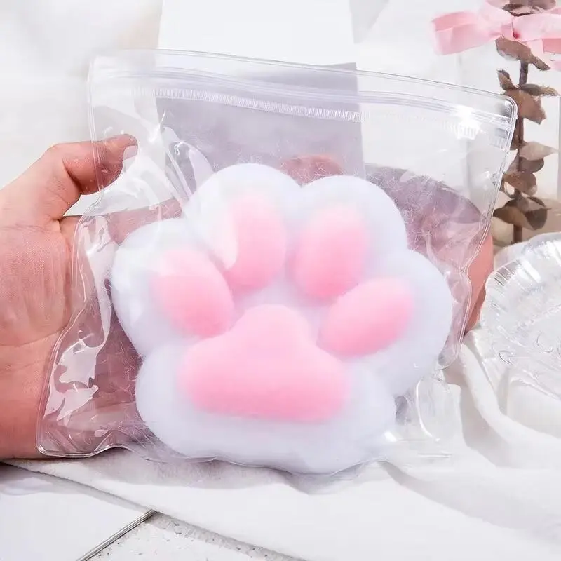 Mini Squishy Squeeze Cat Foot Antistress Relief Toy Decompression Mochi Fidget Girl Boys Silikon Lambat Rebound Mainan