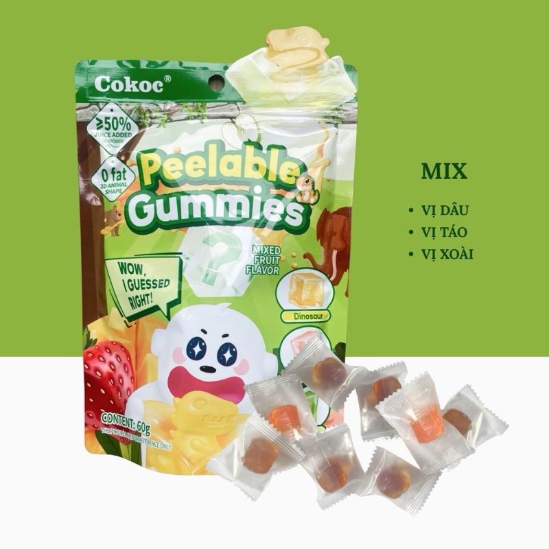 Combo 5 gói kẹo mix 5 vị  - đào- nho- xoài- mix 2