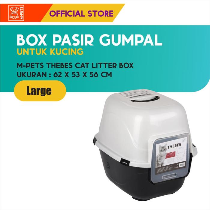 Gambar M-Pets Thebes Cat Litter Box Large / Kandang Pasir Gumpal Kucing dari M-Pets Volk Pets Indonesia Kota Administrasi Jakarta Barat Tokopedia