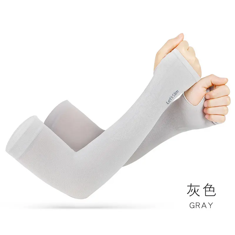 Tay Áo Băng Chống Nắng, Dành Cho Nam Và Nữ, Chống Tia UV, Hở Ngón, Thích Hợp Để Đạp Xe Ngoài Trời, Làm Bằng Lụa Lạnh, Bao Gồm Găng Tay Áo Khoác Ngoài 5