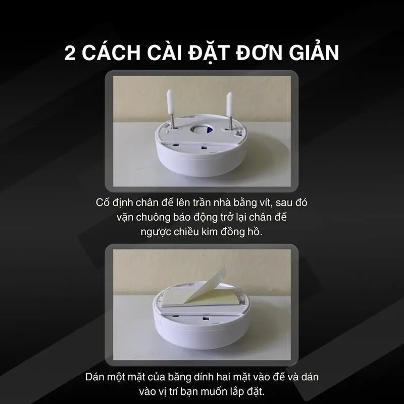 còi báo cháy tự động Chuông báo cháy báo khói không dây ,báo cháy tự động cảm biến khói dùng pin độ nhạy cao,còi báo cháy độc lập 2