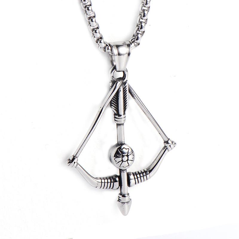 Product Introduction of Titanium Steel Korean Style the Arrow of Love Men's Accessories Pendant 0