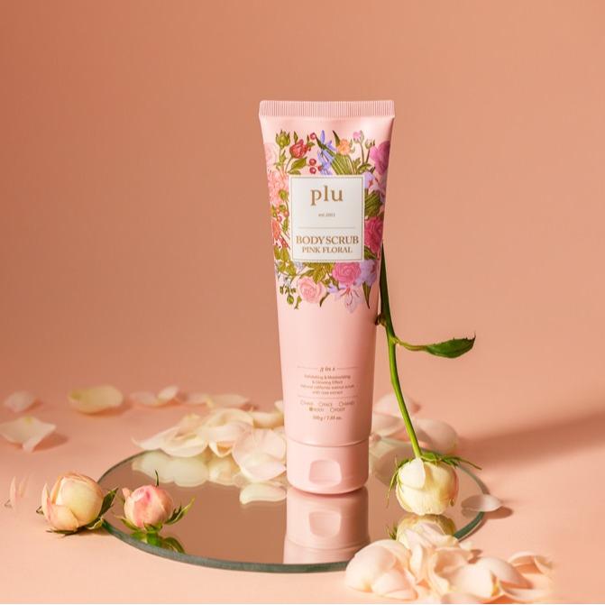 (Tách set không vỏ hộp) Tẩy da chết body Plu Body Scrub Pink Floral