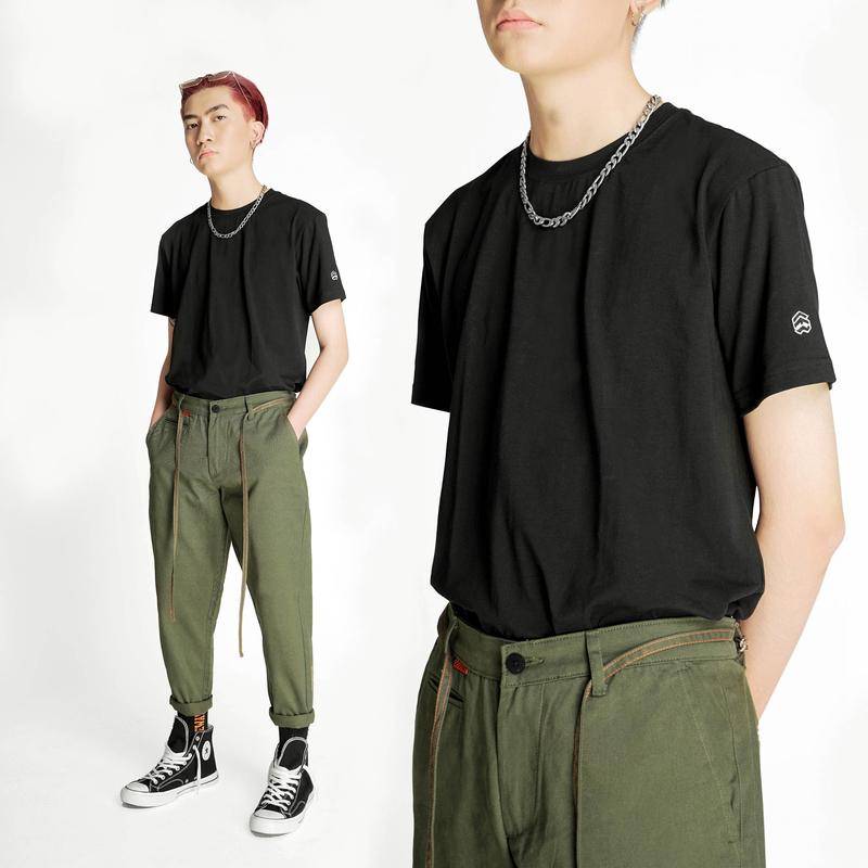 5THEWAY Quần Kaki Ống suông Relaxed Tappered Pants  Có Túi Nam Menswear