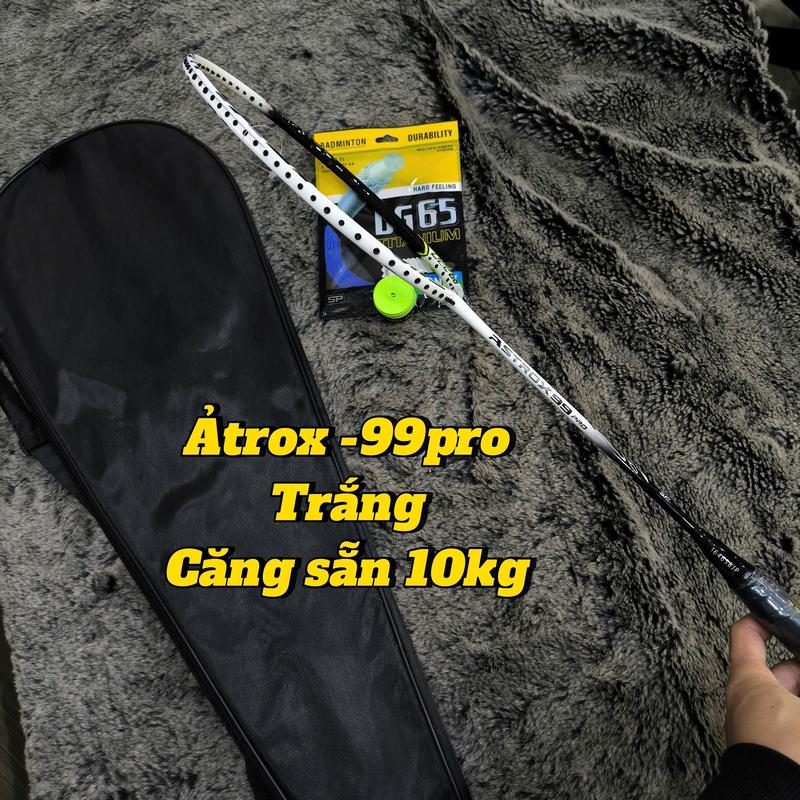 Vợt Cầu Lông Asstrox-99rpo Trắng CĂNG sẵn mặt vợt + Túi đựng + cuốn cán