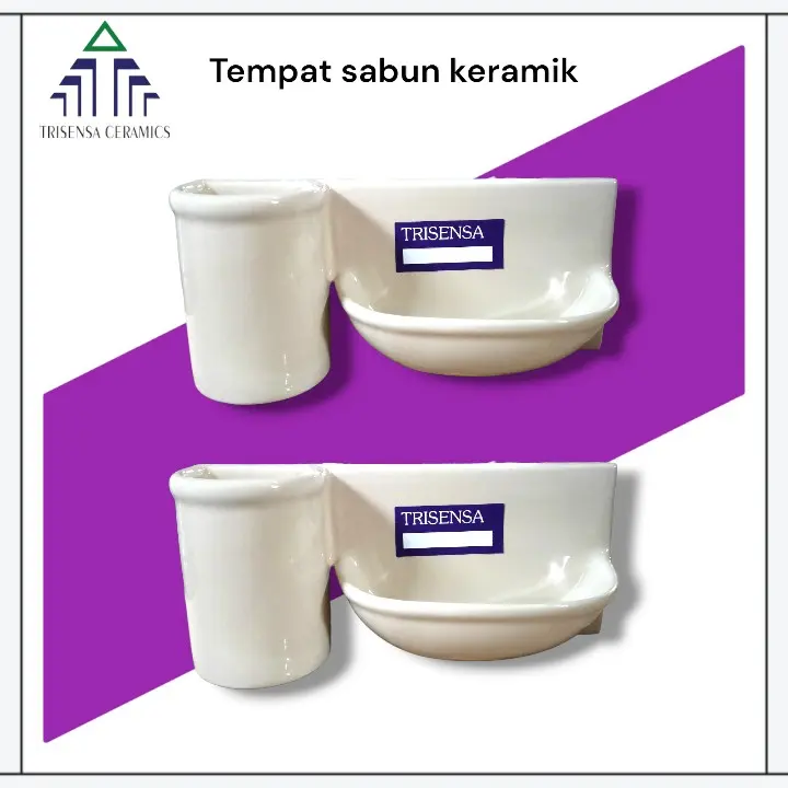 tempat sabun keramik merk trisensa TS-114 Beige