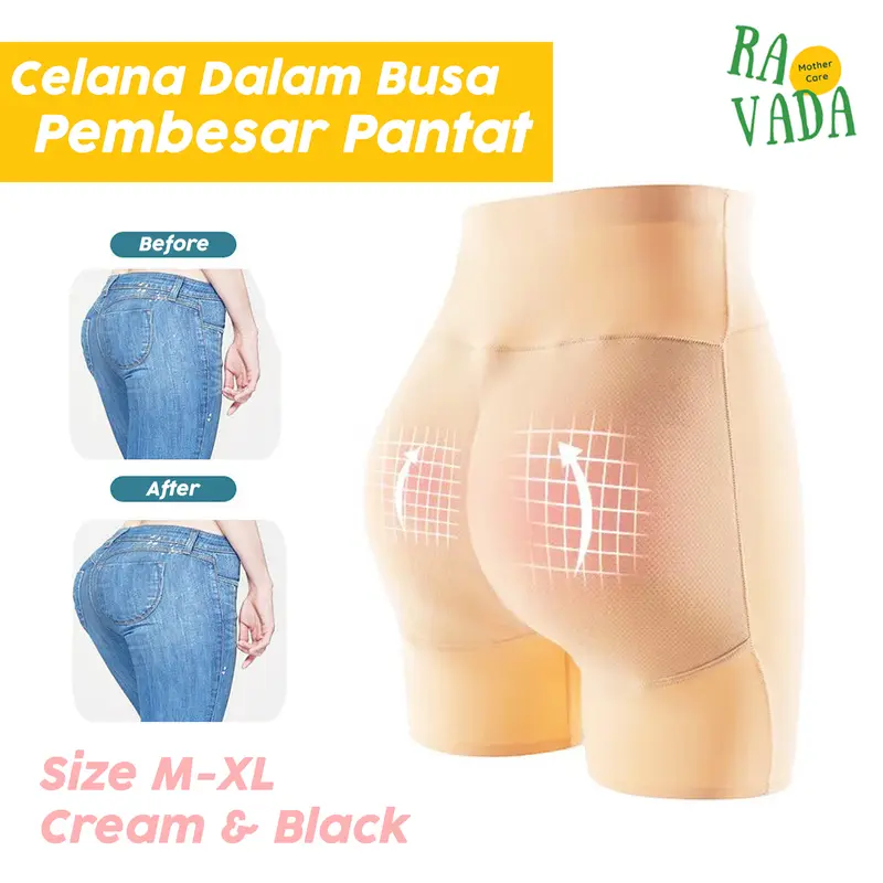 Ravada | Celana Busa Pantat Pembesar Pantat Butt Lifter Panties Wanita Boxer 0