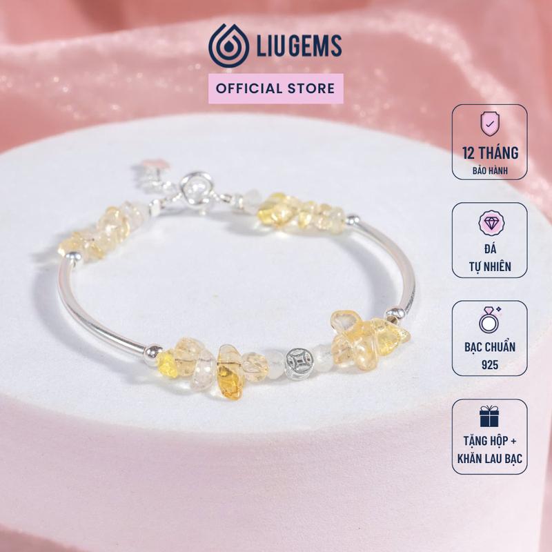 Vòng Tay Đá Thô Tự Nhiên Mix Charm Bạc 925 Cá Tính Trẻ Trung Thời Trang Mang Năng Lượng Tích Cực VTDT03 Mua một tặng một hộp đựng trang sức + một khăn lau bạc miễn phí