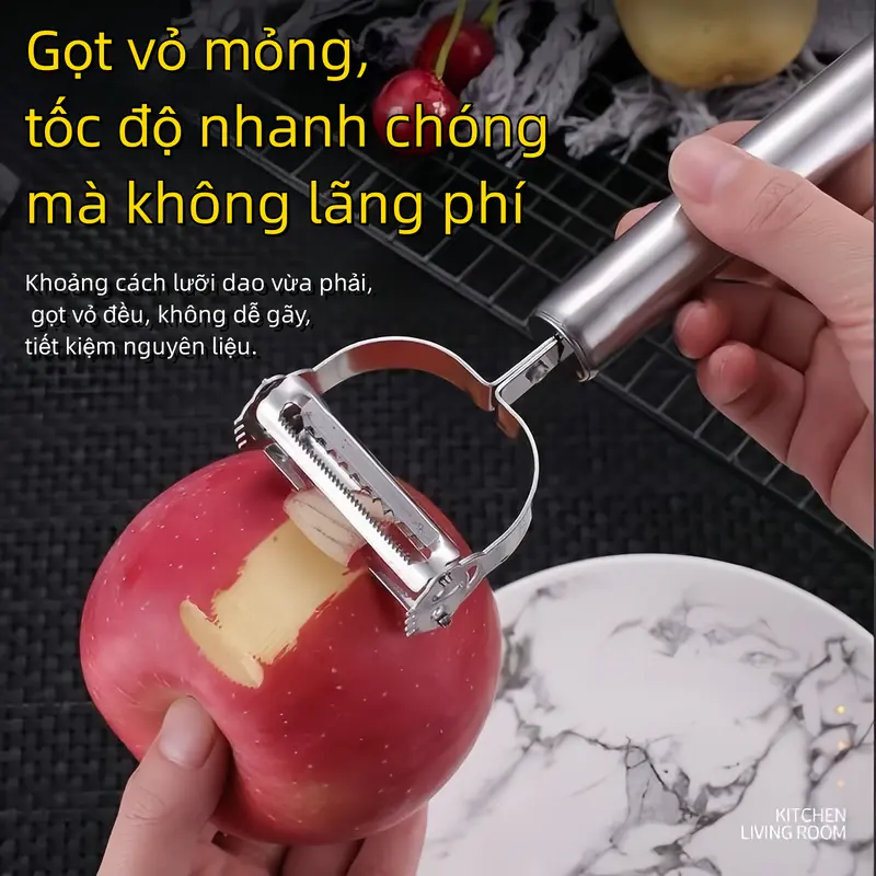 Mua 1 tặng 1 va 2  loại quà Set 3 nạo củ quả inox,1 cây nạo 2 lƯỡi, 1 cây nạo 1 lưỡi, 1 dung cụ nhổ lông làm lòng gà vit 4
