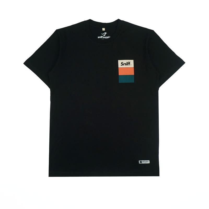 Sniff Supply T-shirt - ALLTAG, Black/Hitam Kaos Katun Combed 30s Fit Lembut Nyaman Baju Distro Pria Lengan Pendek 0
