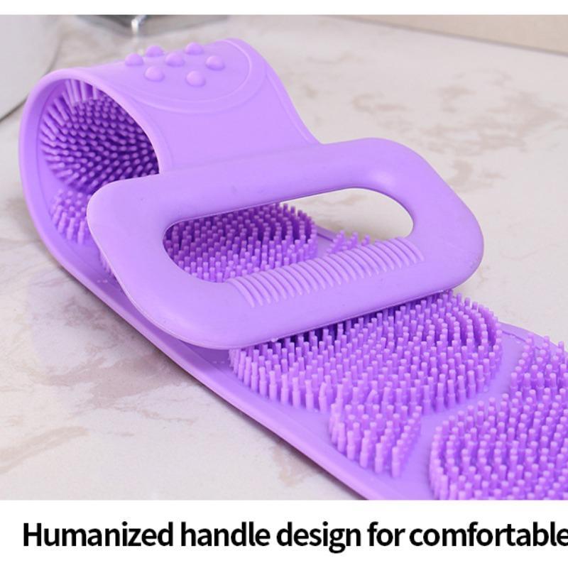 Product Introduction of Silicone Bath Belt, 1 Set Back Scrubber Towel, Back Massage Belt, Bathing Accessories for Home Bathroom, Bathing Loofah Supplies 7