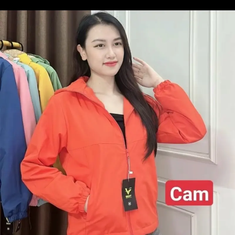 Áo gió nữ lót lông cừu chống nước cao cấp , cảm gió , chống bám bụi , lót lông dày dặn thời trang 2023 3