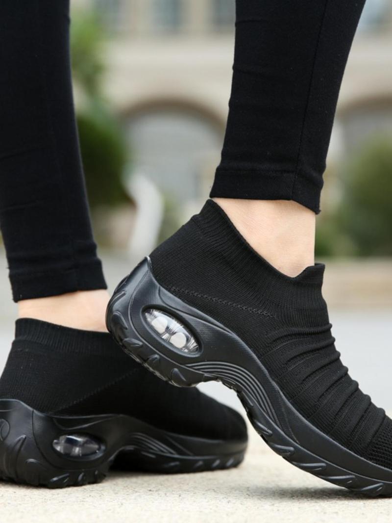 Product Introduction of Women's Simple Leisure Style Design Plain Breathable Comfortable Sports Running Shoes, Casual Versatile Outdoor Slip on Sneakers & Trainers, All-match Commuter Shoes for Work & Daily Wear 10