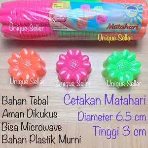 [Isi36] Cetakan Kue Matahari Plastik 6.5 cm / Cetakan Sunflower / Cetakan Puding Agar Jelly / Cetakan Putu Ayu / Cetakan Bolu Matahari Sunflower Epique_Seller