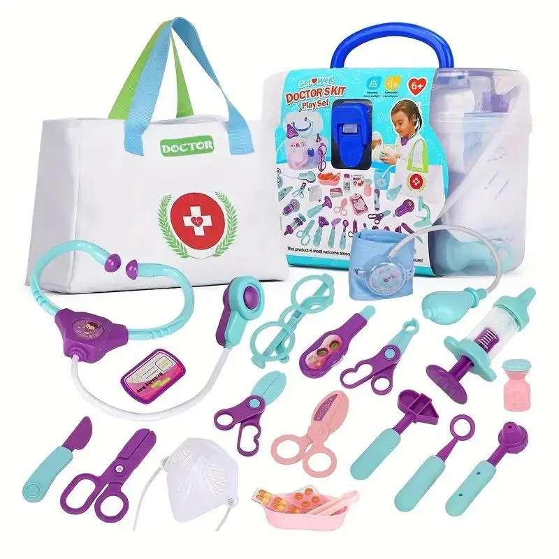 Doctor Toy Set with Storage Bag, 1 Set Pretend Play Toy Set with Accessories, Birthday Gift for Kids