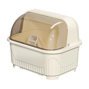 新品 キッチン収納 食器ケース 蓋付き収納ボックス 食器棚 家庭用 皿・鉢収納ラック 多機能水切りラック