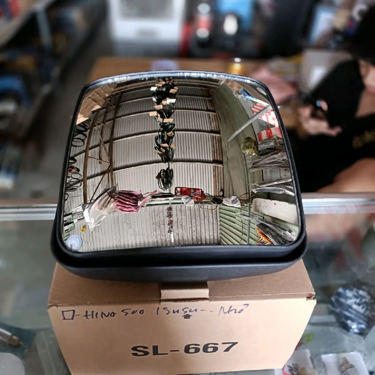 [ Mã SL -667 ] Gương chiếu hậu xe ISUZU- HINO ( gương Nhỏ phía dưới)