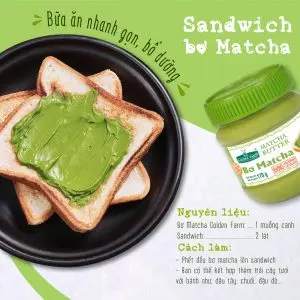 Bơ MATCHA Golden Farm 170g – Matcha Butter 1