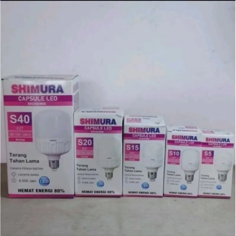 Lampu Led Kapsul Shimura Ekonomis 5w,10w,15w,20w,30w,40w,50w