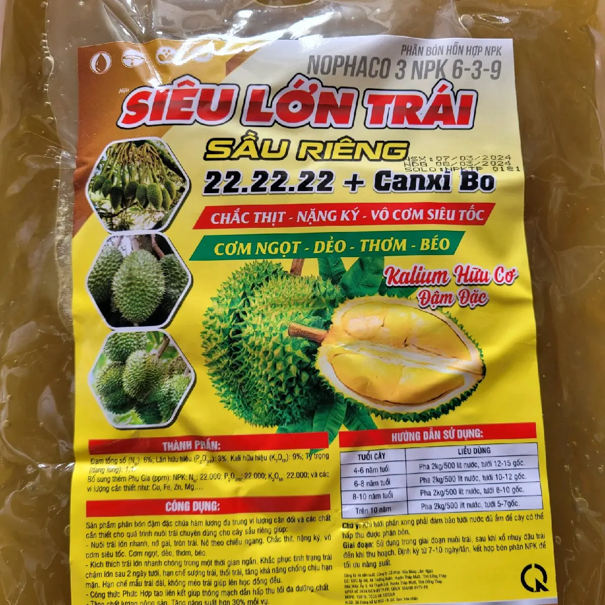 Xô SiêuSiêu lớn Trái 22 22 22 ( Túi Lẻ 2kg)