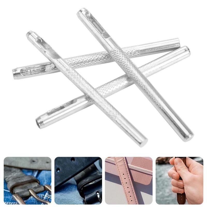 Product Introduction of Leather Craft Tool Set 2.5/3/3.5/4mm Belt Hole Punchers Round Hole Hollow Leather Punch Kit DIY Galvanized Watch Band Tools Belt 8