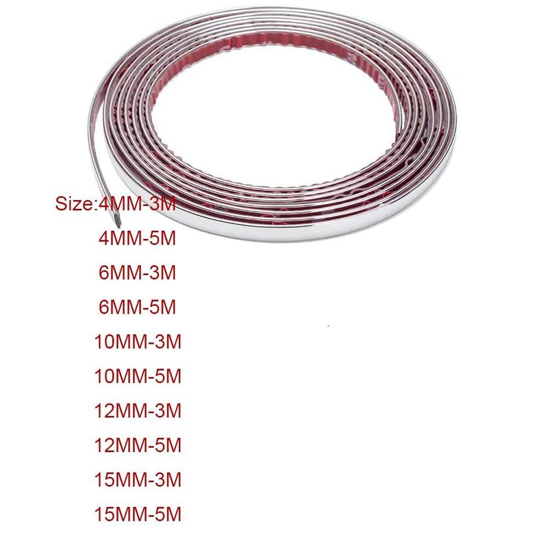 Product Introduction of Auto Door Protective Window Frame Car Decorative Strip Electroplate Car Exterior Trim Decorative Strip 3M/5M Bright Strip Sticker Anti-Collision Strip 20