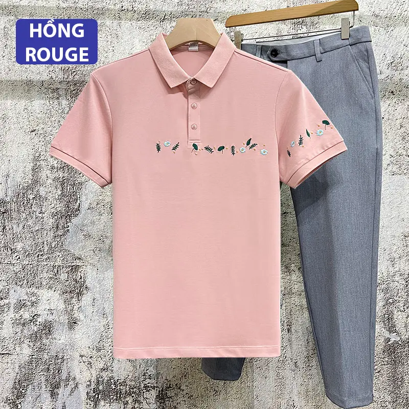Áo Polo Nam Nữ Họa Tiết Thêu Ngục Và Thêu Tay, Chất Vải Cá Sấu Cao Cấp Menswear Nhung Ong 6