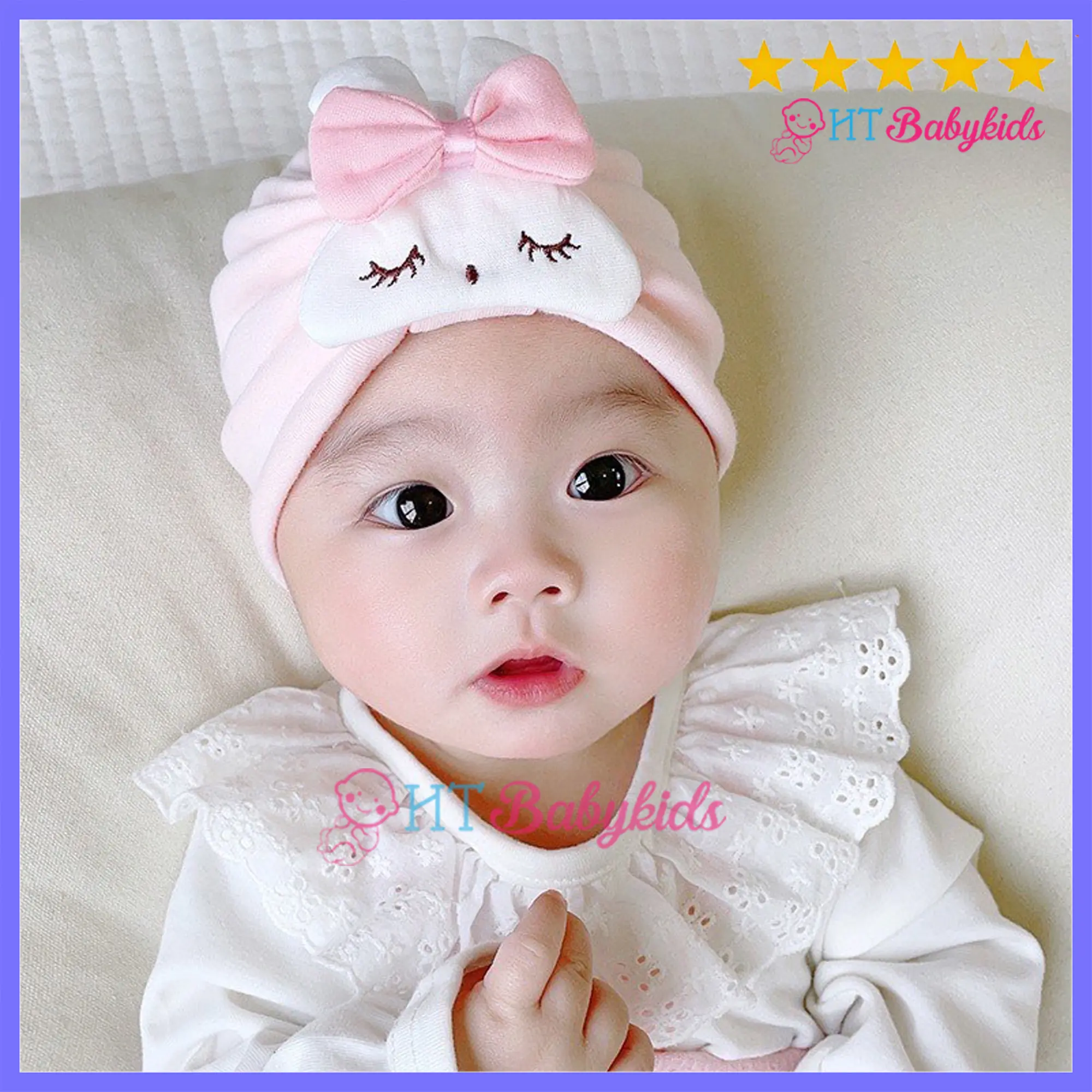 Nón Tuban Thỏ Xinh Cho Bé Gái Đáng Yêu Đi Chơi Lễ Tết