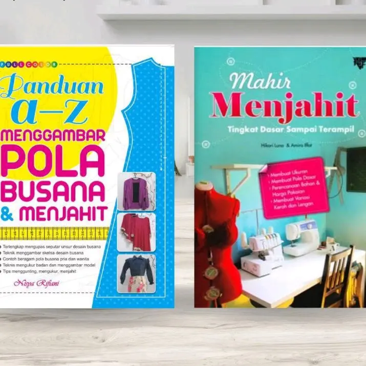 Buku Mahir Menjahit Panduan A-Z Menggambar Pola Busana Portabel 0