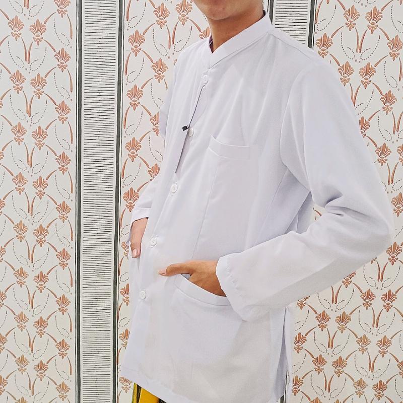 JASKO MANDADIN VIRAL REAL PIC Polos Bunga Putih Hitam Baju Bordir Muslim High Panjang 5