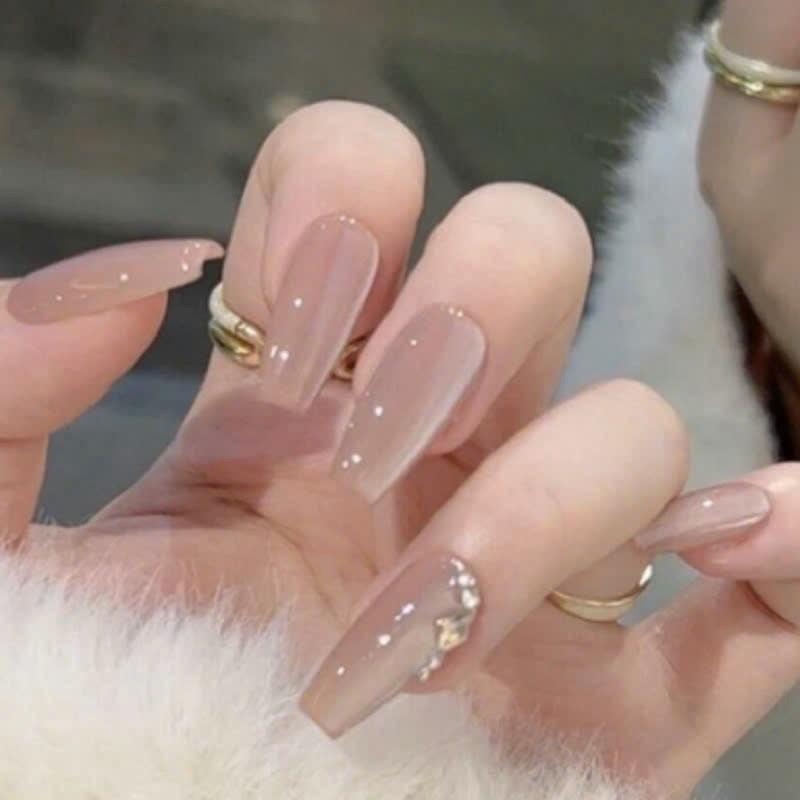 Mã M08 mẫu 24 nail giả đính đá kèm keo bao đung nước thoải mái nhé  Nữ Women Làm Nail